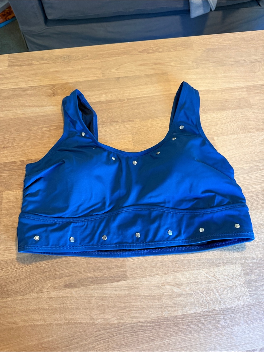 Blue torrid bikini top, Studded size 0
